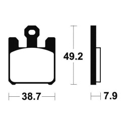 Plaquettes de frein moto métal fritté Tecnium MF288