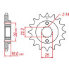 Pignon JT 15 teeth not 520 type 736
