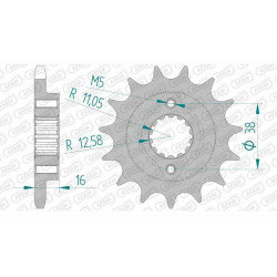 Pignon AFAM 15 dents pas 525 type 52608 Ducati 916 Biposto