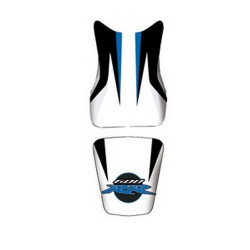 Housse de selle Bagster (2187K) Azur/Blanc/Noir Lettres Blanches et Azur Honda CBR600RR 09