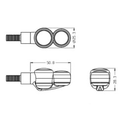 Clignotants moto leds Puig LIGHT ARRIÈRE (9557N) 2