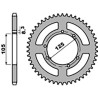 Couronne alu PBR 60 dents ultra-light pas 428 type 4413 Derbi DRD 125