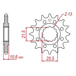 Sprocket JT 14 teeth pitch 525 type 781