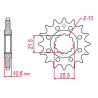 Sprocket JT 14 teeth pitch 525 type 781