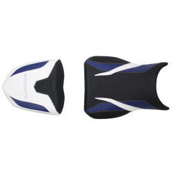 Housse de selle Bagster (2232A) Blanc/Gitane/Stam/Blanc/Lettres Argent Suzuki GSR750 14