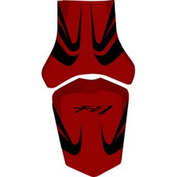 Housse de selle Bagster (2174C) Rouge Fonce/Noir/Lettres Noires Yamaha FZ1 FAZER 06-08