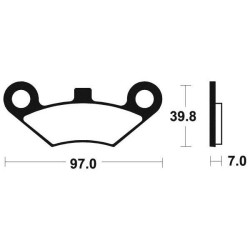 Brake plates metal fried Tecnium MO414