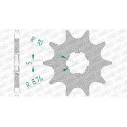 Sprocket AFAM 11 teeth pitch 520 type 94305 GAS-GAS 125 Pampera