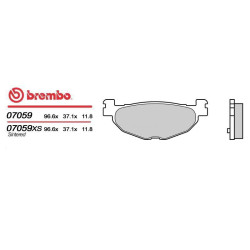 Plaquettes de frein sinter Brembo 07059XS