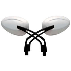 Bihr Easy M10/125 motorcycle mirrors Black/White