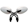 Bihr Easy M10/125 motorcycle mirrors Black/White