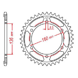 Steel crown JT 49 teeth not 520 type 5