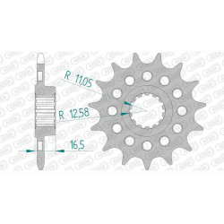 Pignon AFAM 15 dents pas 520 type 52614 Ducati 749 DARK