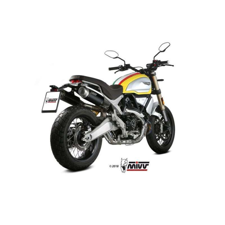 Mivv GP PRO approved muffler Inox black (D.038.LXBP) Ducati Scrambler 1100
