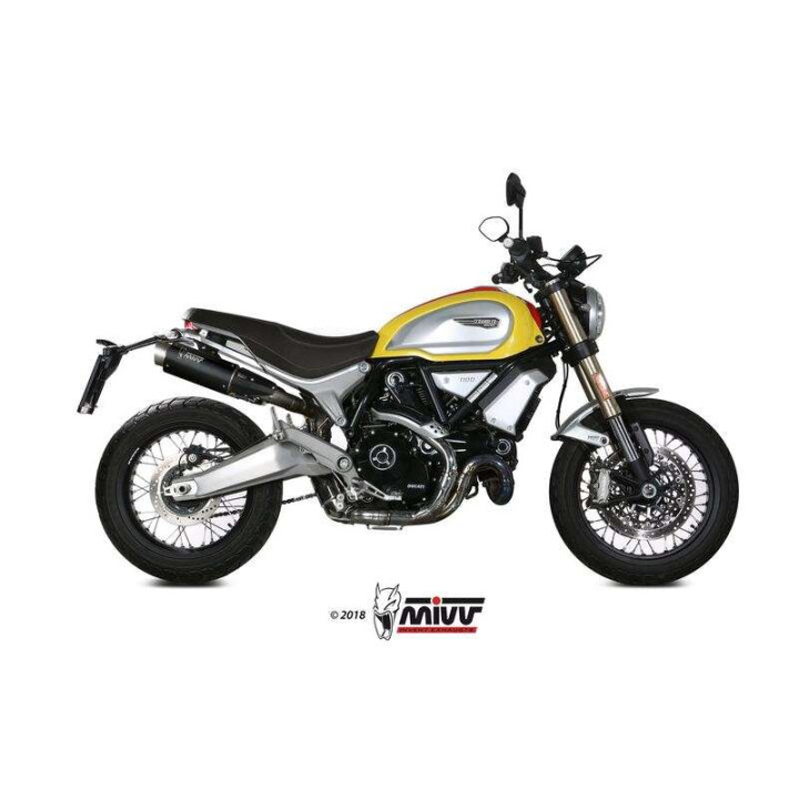 Mivv GP PRO approved muffler Inox black (D.038.LXBP) Ducati Scrambler 1100