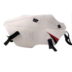 Tapis de réservoir Bagster blanc/deco rouge/lisere noir (1559G) Yamaha XTZ660