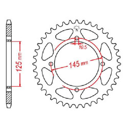 Steel crown JT 45 teeth not 520 type 857