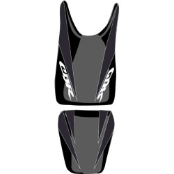Saddle cover Bagster (2159L) Black/Black Matt/White Letters Honda CBR125 08-09