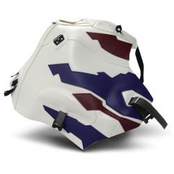 Tapis de réservoir Bagster blanc/bordeaux clair/bleu de chine/bordeaux clair/bleu de chine (1245Q) Honda XRV750 Africa Twin
