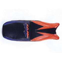 Saddle cover Bagster (2020L) Black/Bleu Duck/Orange/Letters Orange Suzuki GSX750F 96-97