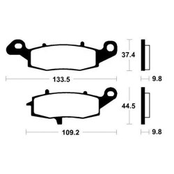 Plaquettes de frein arrière TECNIUM MR 420 2