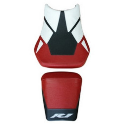 Saddle cover Bagster (2132B) Red/White/Black/Letters R1 White Yamaha YZF-R1 02