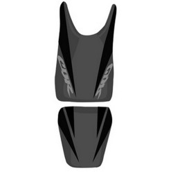 Housse de selle Bagster (2159J) Noir/Anthracite/Lettres Anthracites Honda CBR125 07