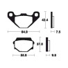 Brake pads motorcycle metal fried Tecnium MR86