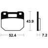 Brake plates organic motorcycle Tecnium MA87
