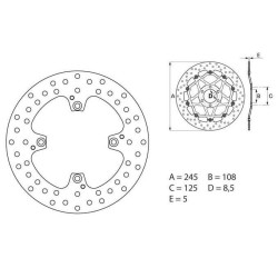 Brake disc Brembo Oro series 68B40792
