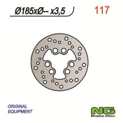 Motorcycle brake disc fixed 185mm (ref. 117)