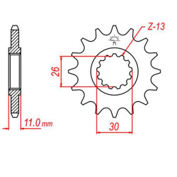 Sprocket JT 1591 16 teeth Yamaha TDM 900 02-05 2