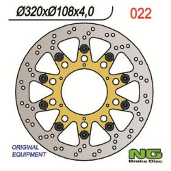 Disque de frein moto NG flottant 320mm (réf. 22)