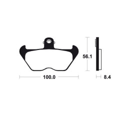 Plaquettes de frein moto métal fritté Tecnium MF203