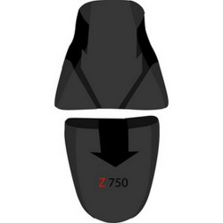 Saddle cover Bagster (2142N) Black/Black/Black Letters Kawasaki Z750 06