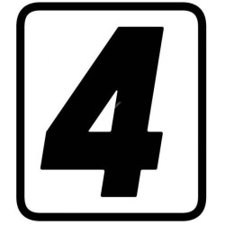 Number Barracuda "4" 87x105mm