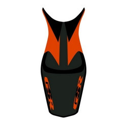Housse de selle Bagster (2176J) Vermillon Nacre/Noir/Lettres Tuile Suzuki GSR600 08-10