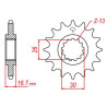 Pignon JT 16 dents pas 525 type 1370 Honda CB600F Hornet