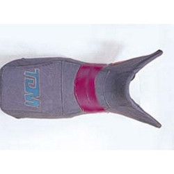 Housse de selle Bagster (2041F) Gris Clair/Cassis/Lettres Azur Yamaha TDM 850 92