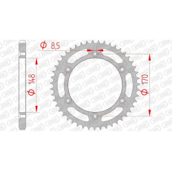 AFAM steel sprocket 47 teeth pitch 525 type 14603 Suzuki DR 800 S