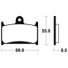 Racing brake pads Carbone Tecnium MCR124