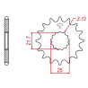 Pignon JT 17 dents pas 525 type 520