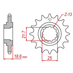 Sprocket JT 14 teeth pitch 520 type 1538