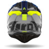 Casque moto cross Airoh AVIATOR 3 PUSH GRIS/BLEU