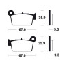 Plaquettes de frein cross racing Tecnium MOR290