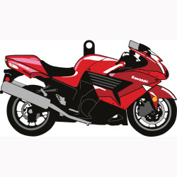 Bike It KAWASAKI ZZR 1400 motorcycle key ring