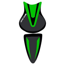 Saddle cover Bagster (2190E) Green/Black Matt/White Letters Kawasaki ZX6 R/RR 08