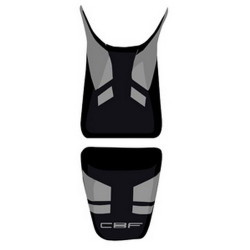 Saddle cover Bagster (2184A) Black/Nubuck Black/Letters Grises Claires Honda CBF1000 06-09