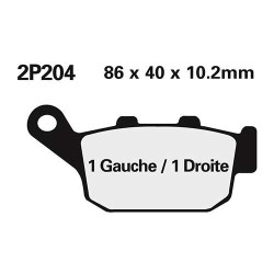 Plaquettes de frein semi-metal Nissin 2P204GS