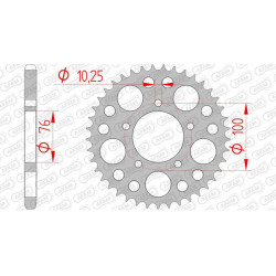 Steel crown AFAM 41 teeth not 525 type 92671 BENELLI 899 Cafe Racer